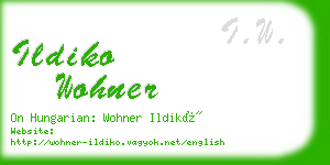 ildiko wohner business card